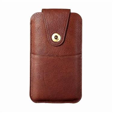 Imagem de Capa para Galaxy Note 20+, bolsa de pochete para cinto de desgaste, capa fina de couro macio e vertical com cabo de carregamento para Note 20+ (17,5 cm)