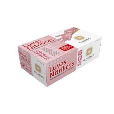 Imagem de Luva Nitrílica sem pó Rosa G - Caixa com 100 Unidades