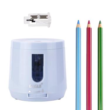 Imagem de Eagle Apontador de lápis - operado por bateria/USB, apontador elétrico com alta capacidade, função de parada automática, pontas de lápis ajustáveis - perfeito para lápis padrão (azul)