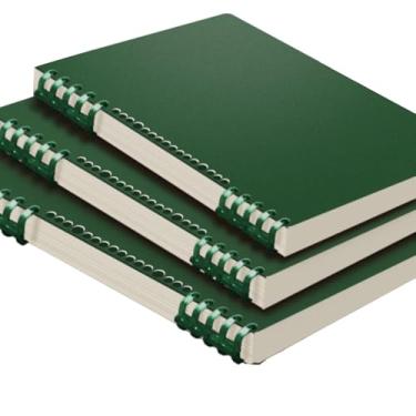 Imagem de Joucien 1 unidade - Pasta de folhas soltas para estudantes, caderno de folhas soltas destacável e não confortável à mão, caderno artístico de estilo minimalista-1 conjunto (verde retrô)-A4 (em branco)
