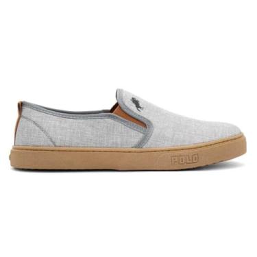Imagem de Tênis Polo White Sapatênis Casual Slip On Masculino Leve (Cinza, BR, Adulto, Numérico, 44)