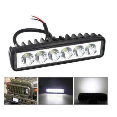 Imagem de Farol De Milha Auxiliar 6 Leds 18w Off Road Moto Carro Caminhão - Play