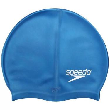 Imagem de Touca de Natação Lisa Speedo FLAT SWIN CAP Treinamento, Azul royal