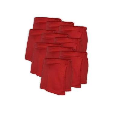 Imagem de Kit 10 Short Saia Infantil Helanca Vermelho - Del France, 02