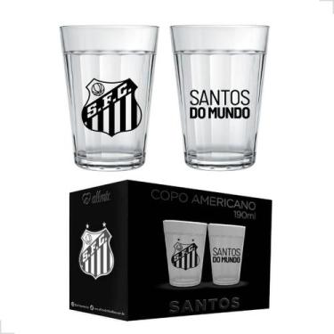 Imagem de Copo Americano Times Futebol Kit 2 Peças 190ml - Allmix