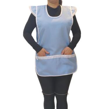 Imagem de Avental Bata com Manguinha - Armarinho Neves, azul bebe