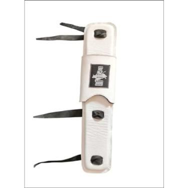 Imagem de EPT Bull Ropes Almofada de corda de touro para adultos em couro branco 38 cm x 10 cm