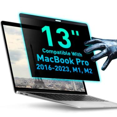 Imagem de Tela magnética de privacidade compatível com MacBook Pro de 13 polegadas 2016, 2017, 2018, 2019, 2020, 2021, 2022, 2023, M1, M2, filtro protetor de tela para laptop antiluz azul