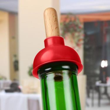 Imagem de Tampa em Silicone Rolha para Garrafas Vinho Desentupidor - Yaay