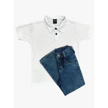 Imagem de Kit calça jeans e Polo Malha Piquet Infantil . - Maximus, Kit 7, 2