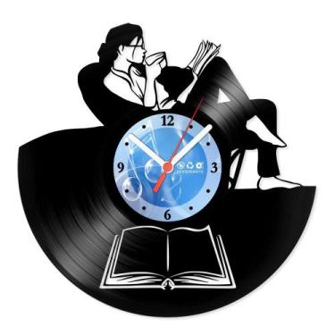 Imagem de Relógio De Parede Disco Vinil Diversos - Café e Leitura - VDI-271 - Mo