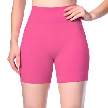 Imagem de Short feminino selene original legging leg sem costura, Pink, M