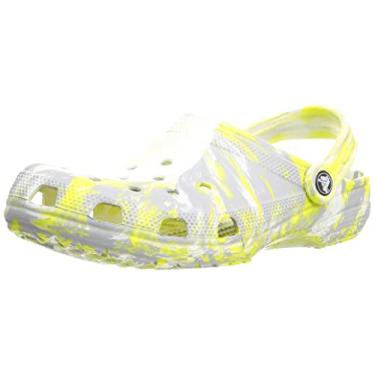 Imagem de Tamanco Crocs Classic Marbled Tie Dye adulto-unissex, Branco/Microchip, 5 Women/3 Men