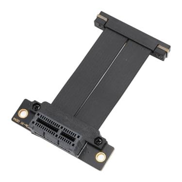 Imagem de Cabo Riser PCIe 4.0 X1, Cabo de Extensão PCIe de 16 Gbps, Cabo Riser GPU de ângulo Reto Duplo de 90 Graus para Placa de Som de Placa WiFi, Adaptador Extensor Fêmea PCIe X1 (30cm)