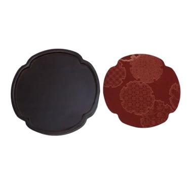 Imagem de Bandeja de Servir chá Estilo Chinês Resistente Ao Calor, Prato de Servir Comida de Fácil Limpeza para Lanches, Reflete Lindamente a Cultura do chá da China