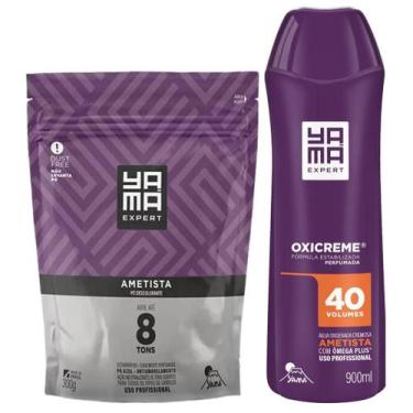 Imagem de Kit Pó Descolorante Ametista + Oxigenada 30 Ou 40 Volumes 900ml Profis