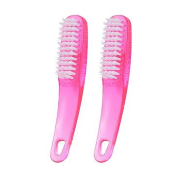 Imagem de Yebeauty Nail Brush for Cleaning Fingernails PInk, 2 Pack Hand Scrub Cleaning Nail Brushes with Case Plastic Hand Finger Toes Scrubbing Brush, Pedicure Nail Scrubber