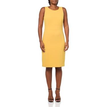 Imagem de Kasper Vestido feminino de princesa com costura arredondada, Butterscotch, 13 Petite