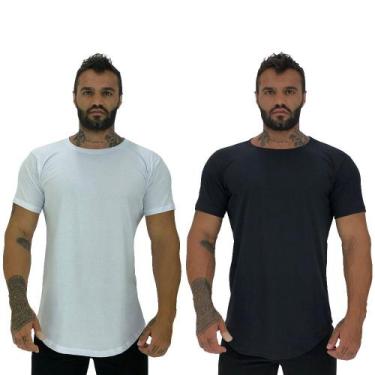 Imagem de Kit 2 Camiseta Longline MXD Conceito Slim Cores Básicas e Mescladas Li