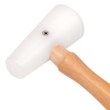 Imagem de The Beadsmith Martelo de domo de nylon - martelo duplo de plástico não amassado, 33 cm, cabeça dupla face de 113 g com faces abobadadas de 2,5 cm e 5 cm