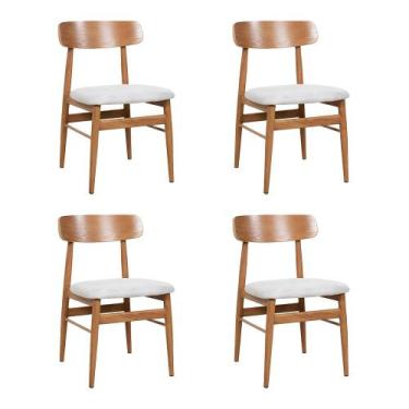 Imagem de Kit 4 Cadeiras de Jantar Delta Estrutura Aço Carbono Laminado Natural 