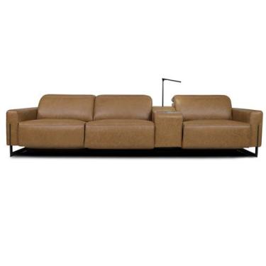 Imagem de Sofá Reclinável Elétrico de Couro Legend com Itable e Luminária à Dire