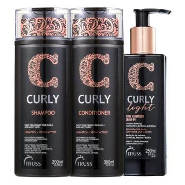 Imagem de Kit Truss Curly - Shampoo 300ml + Condicionador 300ml + Leave-In Light