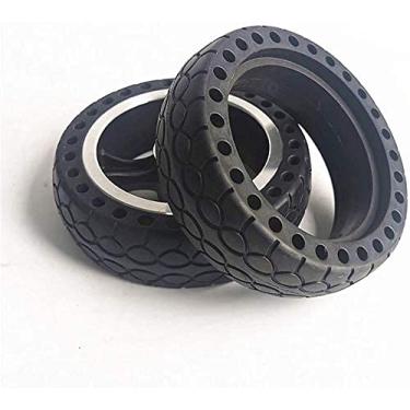 Imagem de 8SSAZZAT Pneus de scooter elétrica, 5,5 polegadas 5,5 x 1,5 pneus sólidos favo de mel à prova de explosão e resistente ao desgaste, acessórios de scooter de roda de liga de alumínio, 8 mm, 10 mm