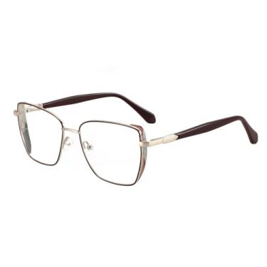 Imagem de Moda borboleta armação mulheres ultra leve metal óculos tendência,b