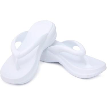 Imagem de Tamanco Ortopédico Feminino Conforto Esporão Massageador Antiderrapante Leve Melzinha – Chinelo Macio, Várias Cores e Tamanhos (Branco, BR, Adulto, Numérico, M, 37)