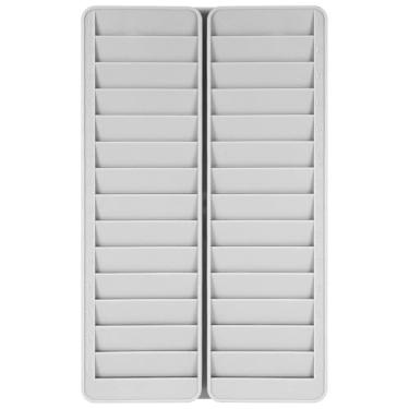 Imagem de Gadpiparty Porta-cartões com 28 bolsos, porta-crachás, suporte de cartão de ponto montado na parede, organizador de pendurar para escritório, loja, cartão de horário de fábrica, gravador de