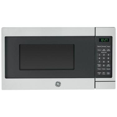 Imagem de Micro Ondas de Bancada em Aço Inoxidável 19L com 6 Programas, 110V 700W, GE, Prata