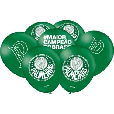 Imagem de Balão 9 Polegadas Decorado Palmeiras 2023 Pacote com 25 Unidades - Fes