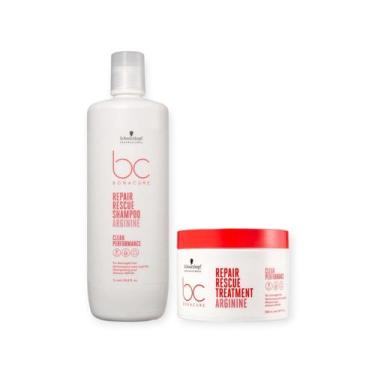 Imagem de Kit Schwarzkopf Bc Repair Rescue - Shampoo 1L + Máscara 500g - Schwarz