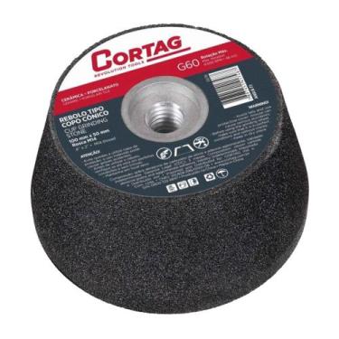 Imagem de Rebolo Tipo Copo Cônico 100x50mm Rosca M14 G-60 - 61748 - CORTAG