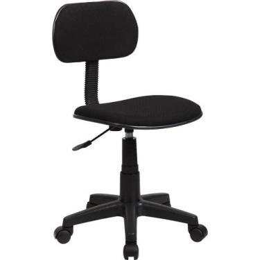 Imagem de Cadeira Secretária Giratória Ibiza Regulagem de Altura a Gás Preta Tec