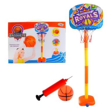 Imagem de Cesta de Basquete Infantil, Conjunto com Tabela, Bola e Bomba de Ar, Altura Ajustável