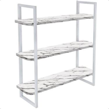 Imagem de Prateleira Tripla Nicho Alba Modelo Industrial Decoração Casa 60x15 - 