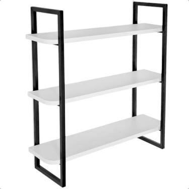 Imagem de Prateleira Tripla Nicho Alba Modelo Industrial Decoração Casa 60x15 - 