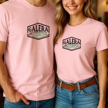 Imagem de Camiseta Algodão Unissex Casal Country Estampa Galera do Agro Faculdad