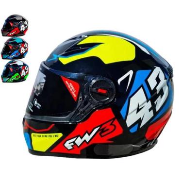 Imagem de Capacete para Moto FW3 Modelos Aberto X Open Up 43 ou Fechado GTX 43 V