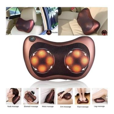 Imagem de Almofada travesseiro Massageador Pescoço e lombar shiatsu - ZEM
