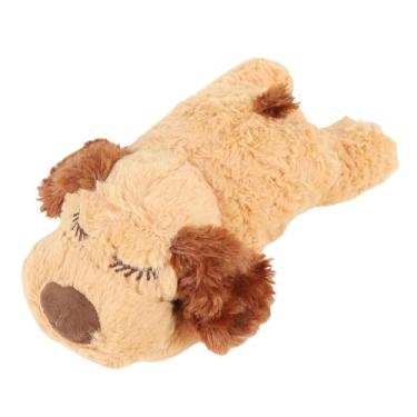 Imagem de AYNEFY Brinquedos de Cachorro Com Batimento Cardíaco de Verdade para Cães Gatos Alívio de Ansiedade Interativa de Pelúcia de Pelúcia (Marrom)