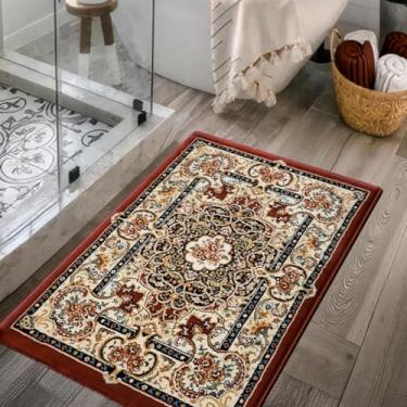 Imagem de 1 Tapete Banheiro Absorve 1 Milhão de Pontos 60x90 Mon Vr (M4Mon VERMELHO Egípcio Alto Padrão - Grande 1 milhão de pontos Alto Padrão)