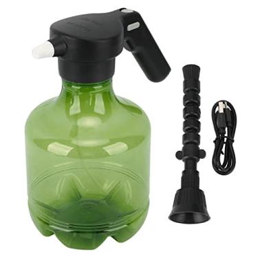 Imagem de Garranece de planta elétrica Spray Recarregável Pulverizador automático de jardim lata com o bico rotativo de 800 mAh para plantas externas de plantas externas, resfriamento de (Verde)
