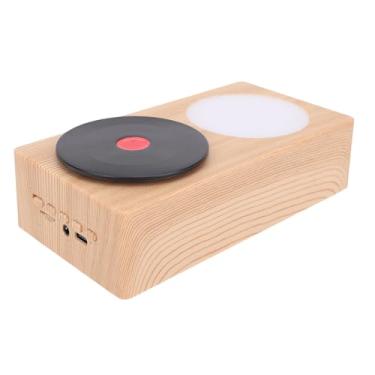 Imagem de Asixxsix Record Player Bluetooth Alto -falante, Plataforma Giratória Sem Fio Vintage Com Som Estéreo de 360 ° e Disco Rotativo, Suporte Bluetooth Aux TF, Luz Noturna para o Quarto