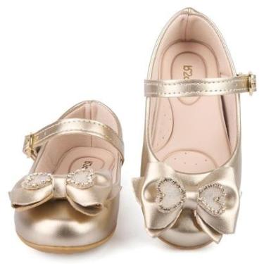 Imagem de Sapatilha Infantil Menina Moda Festa Casamento laço com strass 2004-Feminino