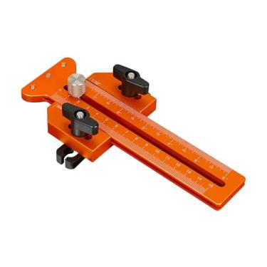 Imagem de Whtkoph Guia de Gabarito de Mesa Fina Ferramentas para Marcenaria Way Roller Fácil de Usar Guia Profissional para Corte Rápido E Fácil, Laranja, Tamanho real