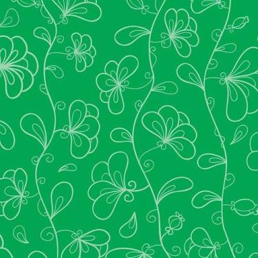 Imagem de Papel de Parede Adesivo Floral Verde - 039 - Multimpressão