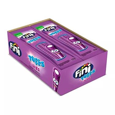 Imagem de Mini Balas De Gelatina Tubes Uva Doce Fini Com 12 Unidades